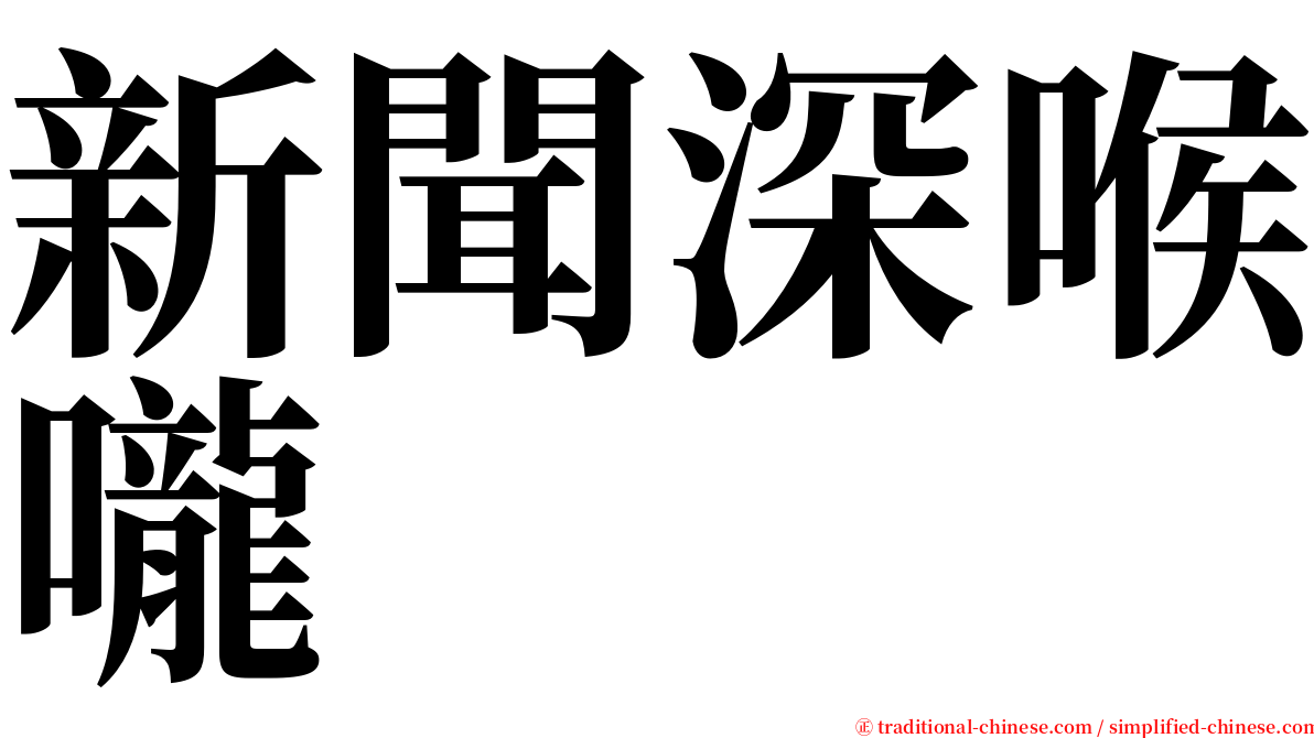 新聞深喉嚨 serif font