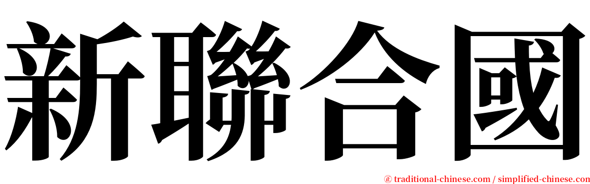 新聯合國 serif font