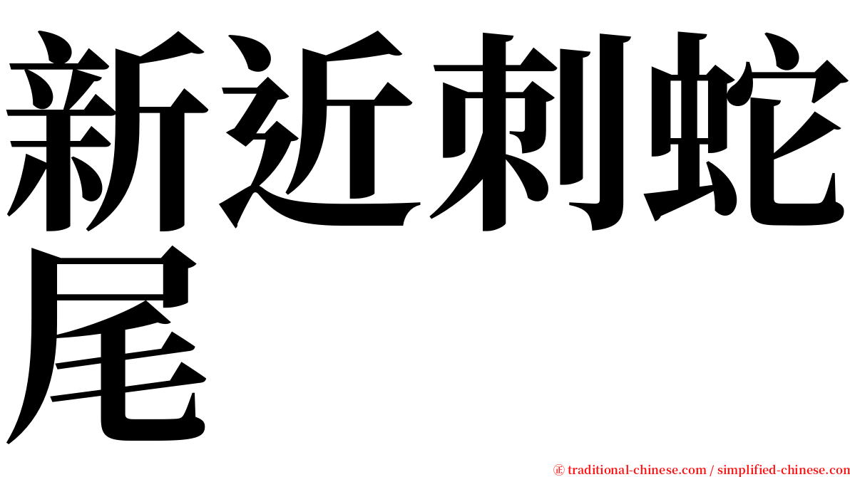 新近刺蛇尾 serif font