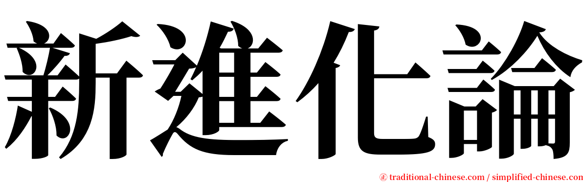 新進化論 serif font