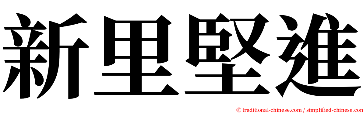 新里堅進 serif font