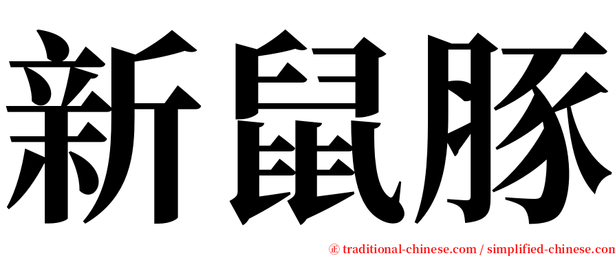 新鼠豚 serif font