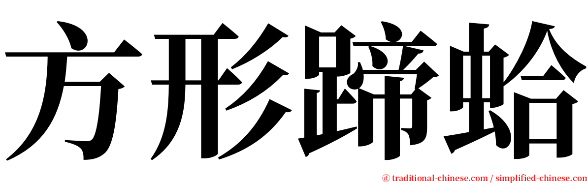 方形蹄蛤 serif font