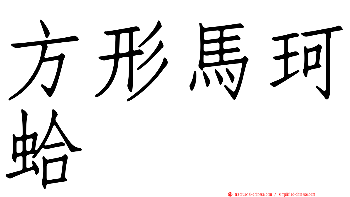 方形馬珂蛤