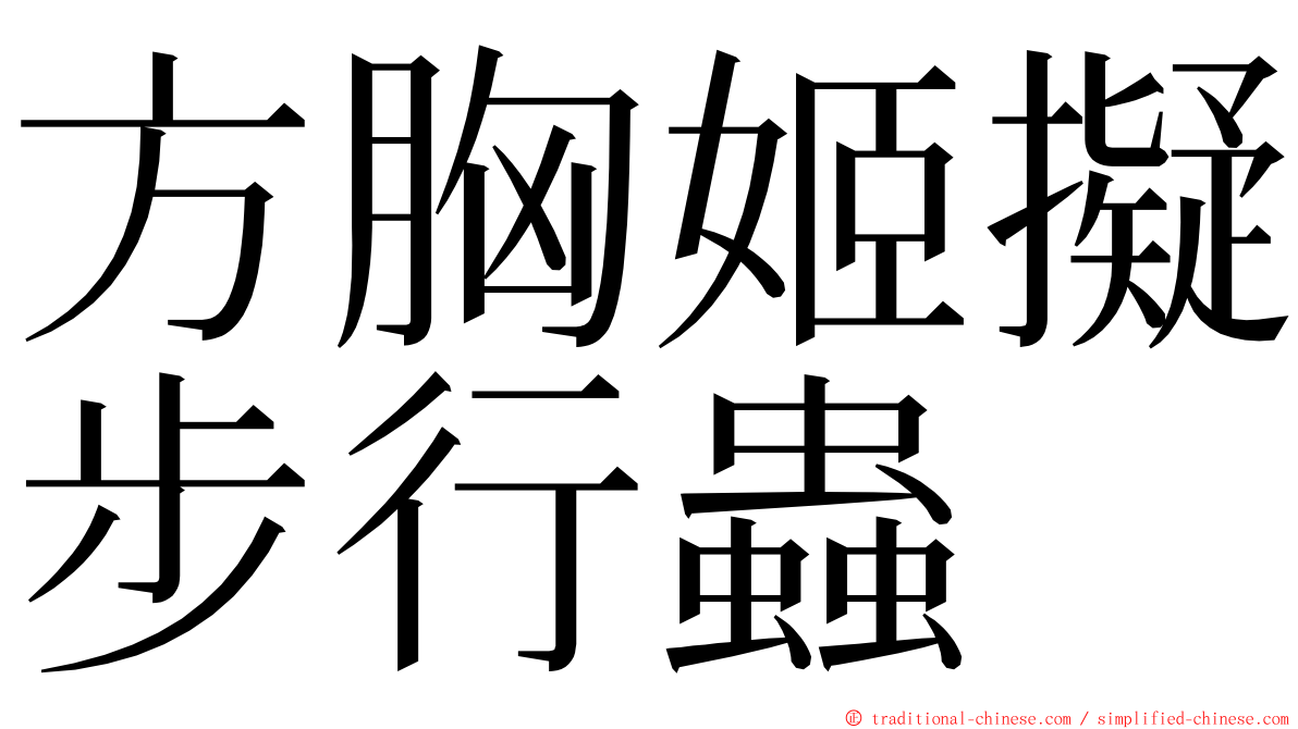 方胸姬擬步行蟲 ming font