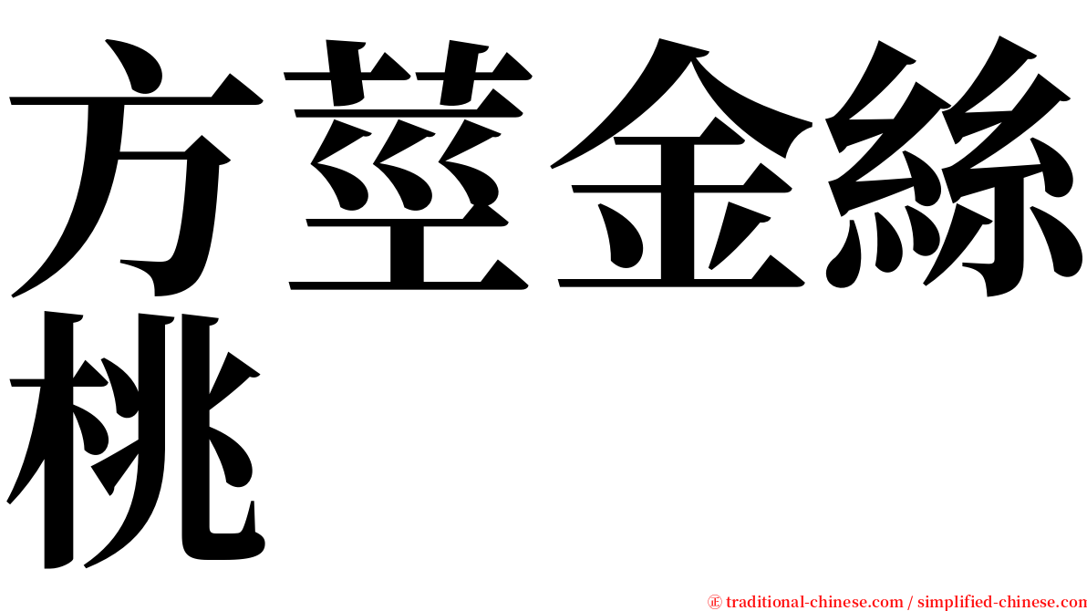 方莖金絲桃 serif font