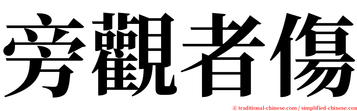 旁觀者傷 serif font