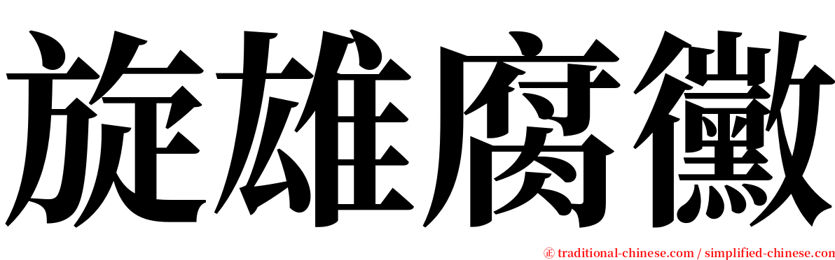 旋雄腐黴 serif font