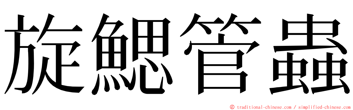 旋鰓管蟲 ming font