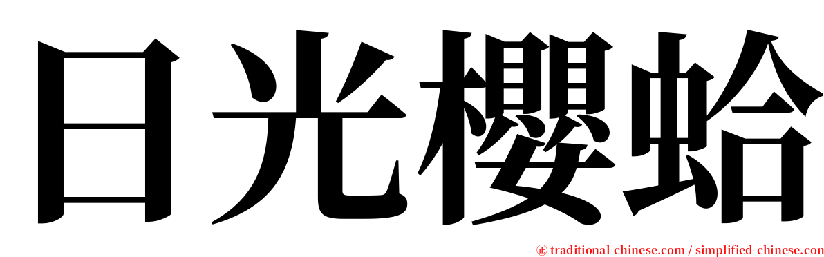 日光櫻蛤 serif font