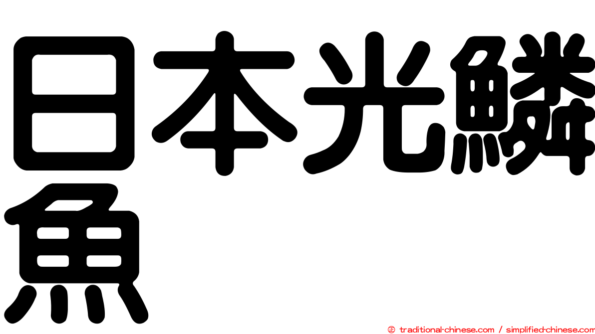 日本光鱗魚