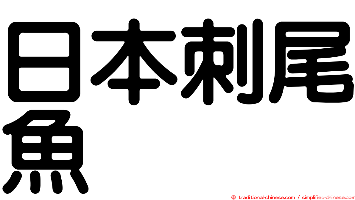 日本刺尾魚