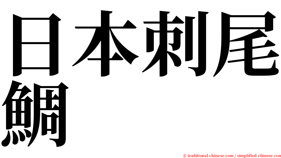 日本刺尾鯛 serif font