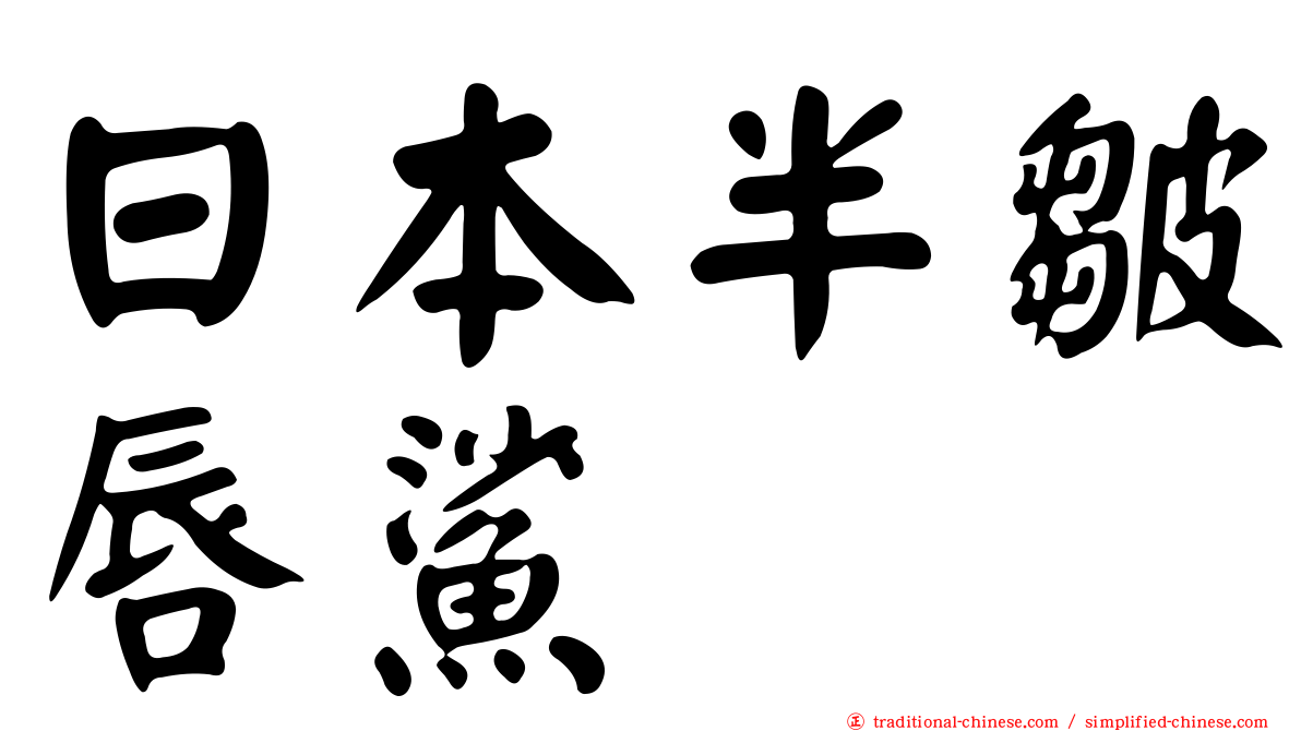 日本半皺唇鯊