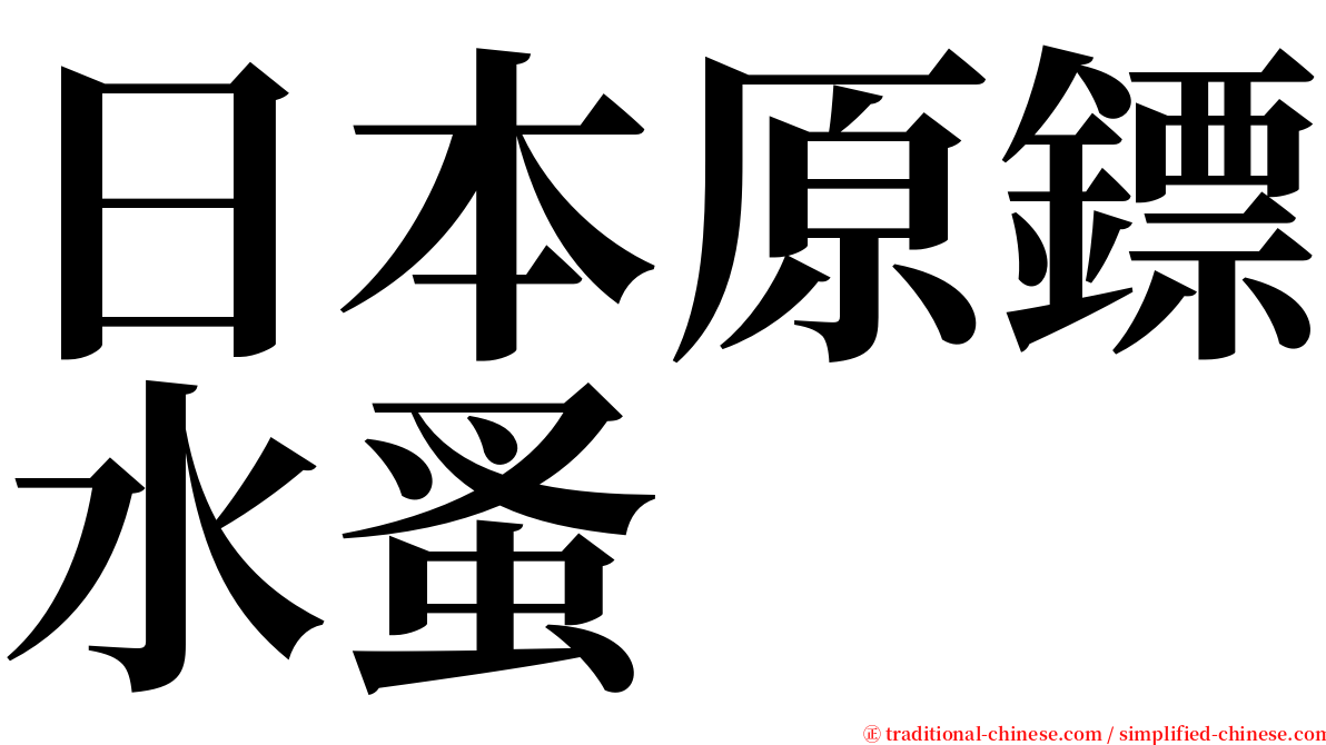 日本原鏢水蚤 serif font