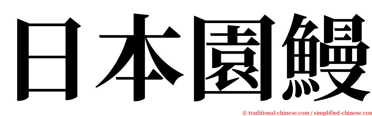 日本園鰻 serif font