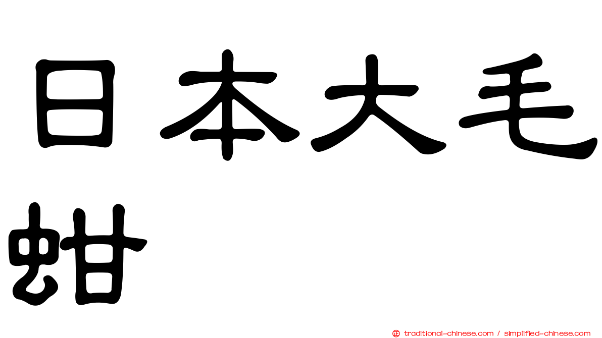 日本大毛蚶