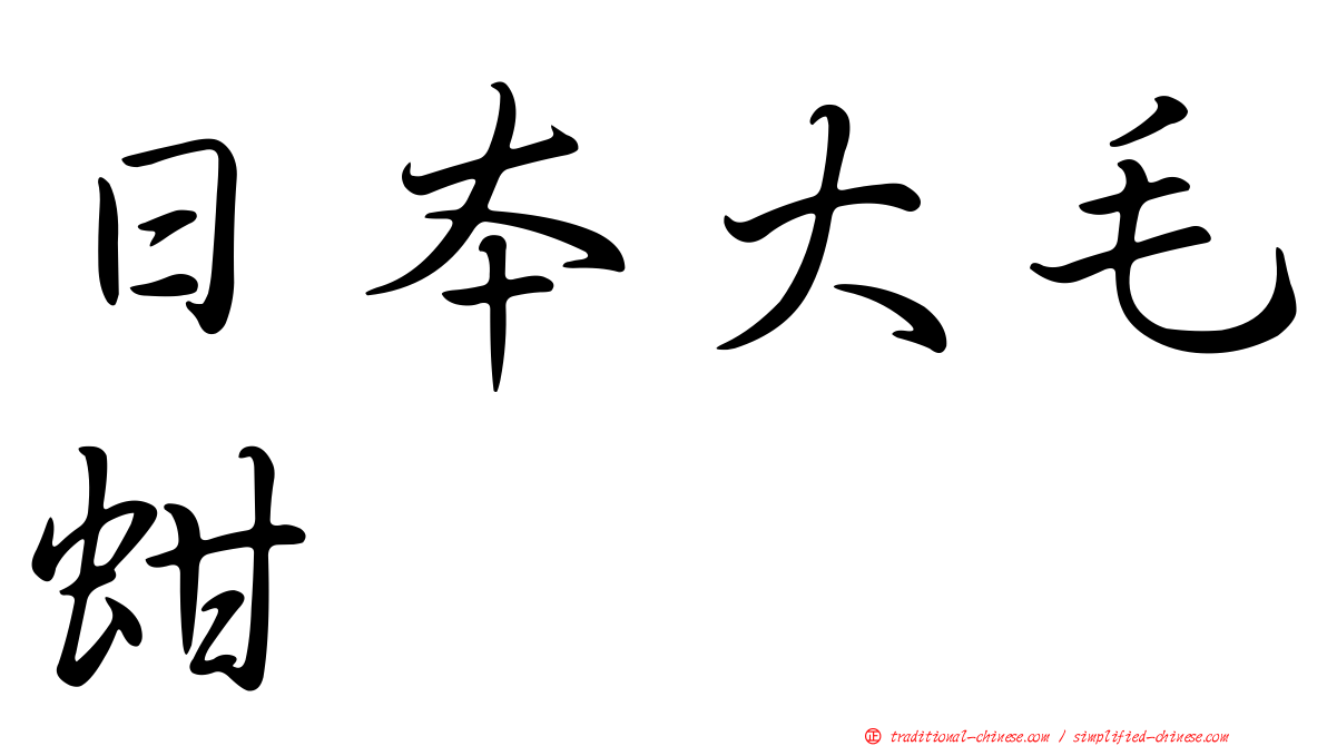 日本大毛蚶