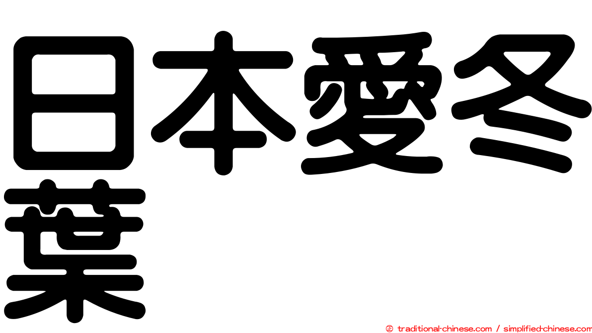 日本愛冬葉