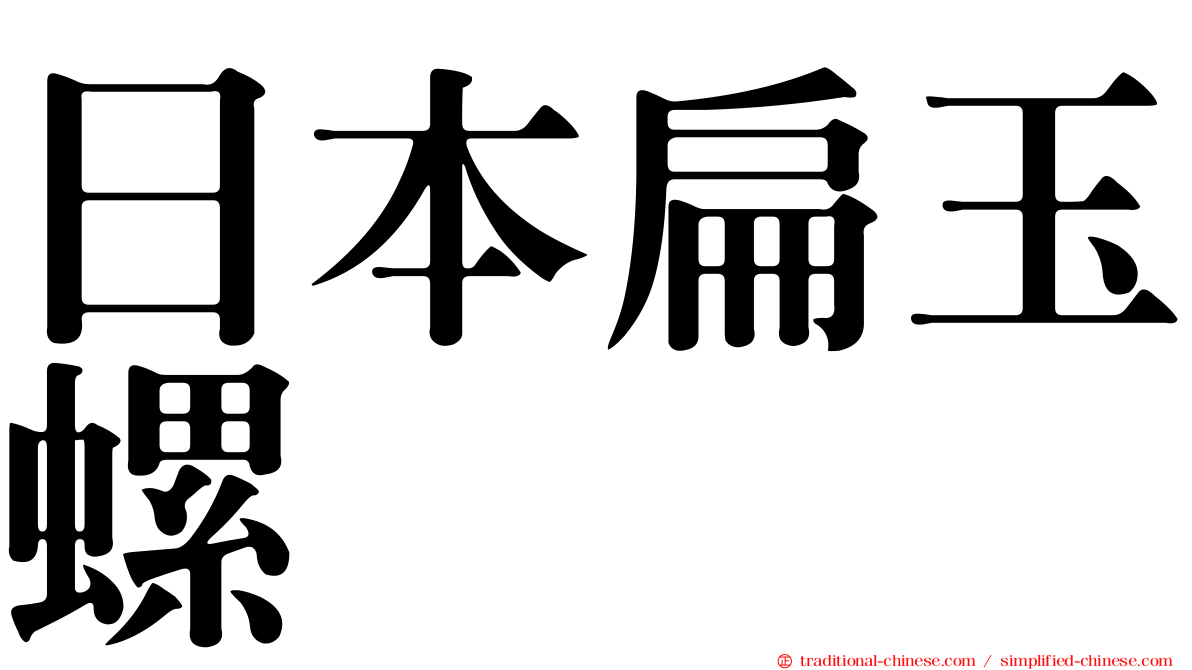 日本扁玉螺