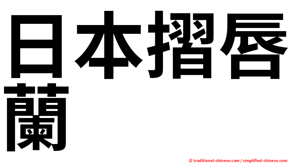 日本摺唇蘭