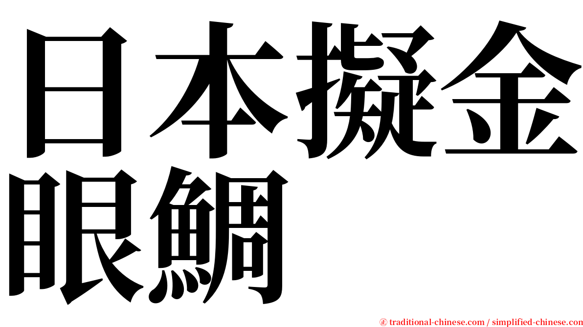 日本擬金眼鯛 serif font