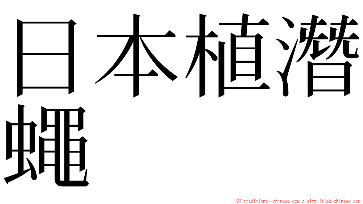 日本植潛蠅 ming font