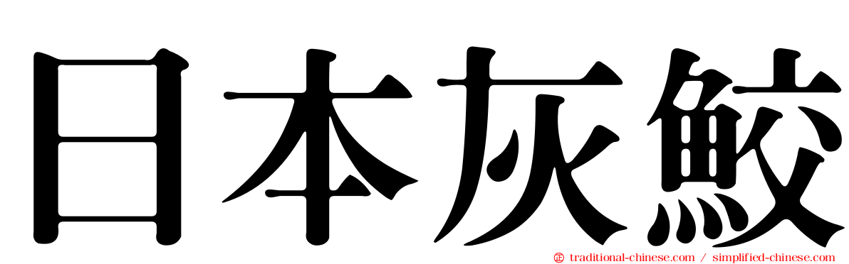 日本灰鮫