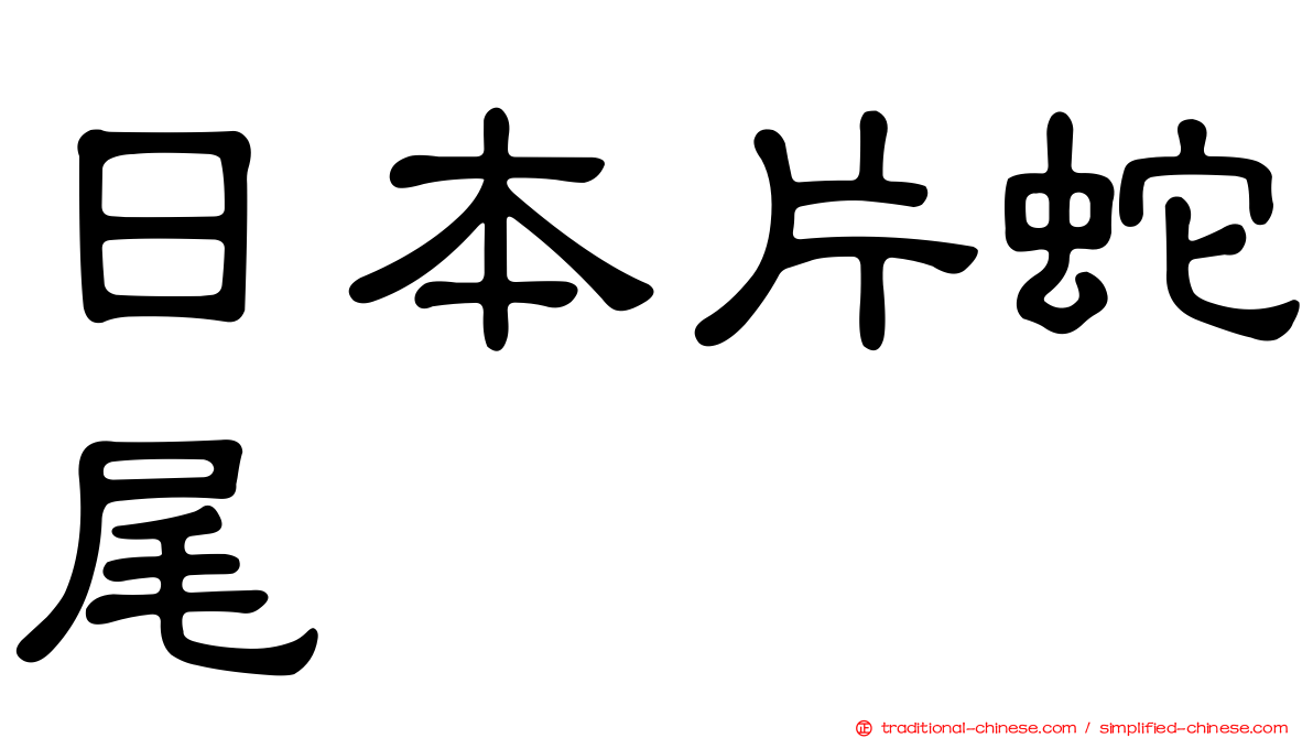 日本片蛇尾