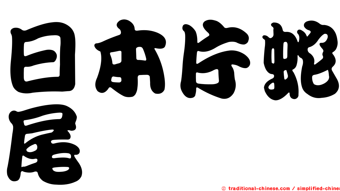 日本片蛇尾