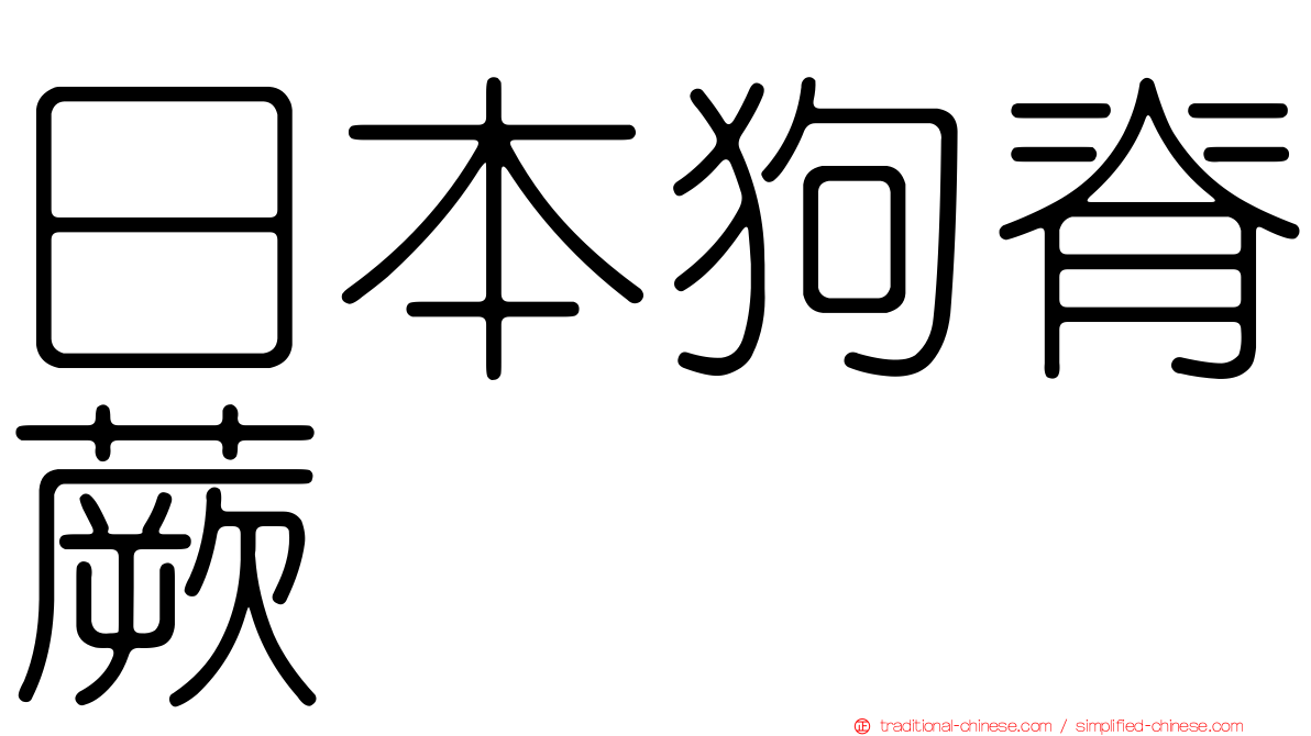 日本狗脊蕨