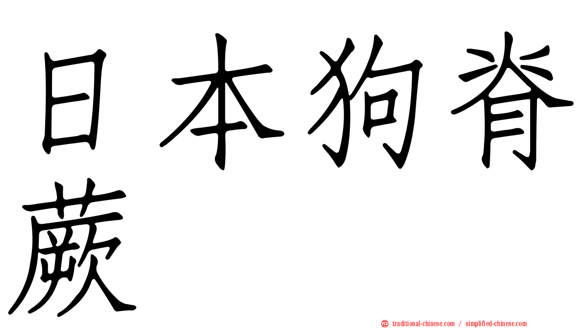 日本狗脊蕨