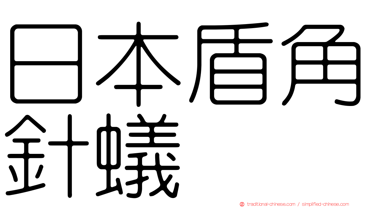 日本盾角針蟻