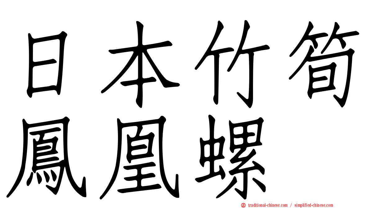 日本竹筍鳳凰螺