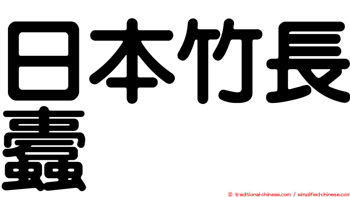 日本竹長蠹