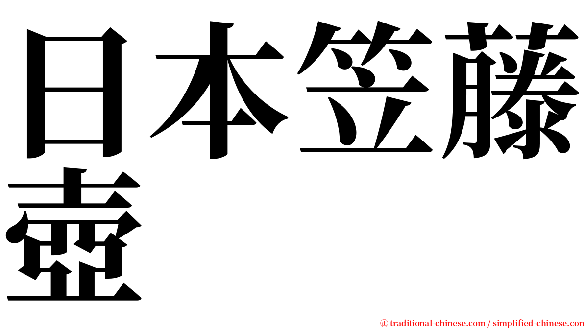 日本笠藤壺 serif font