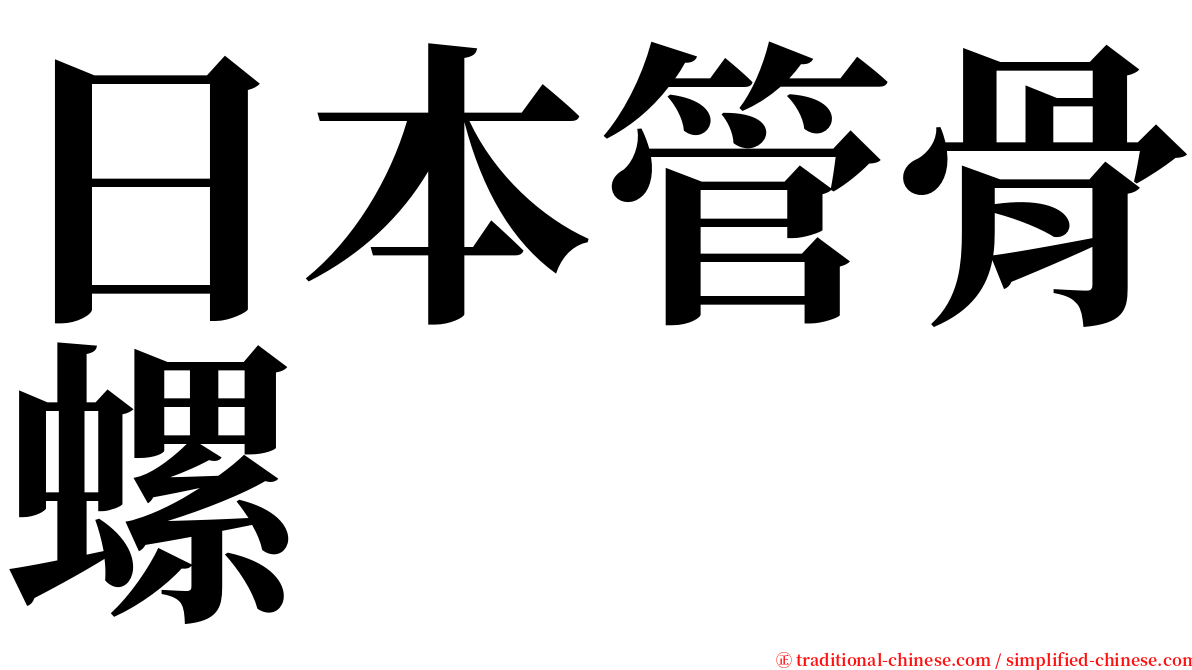 日本管骨螺 serif font