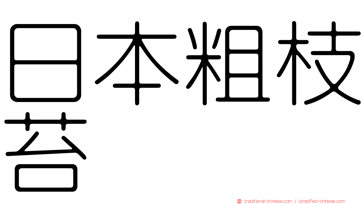 日本粗枝苔