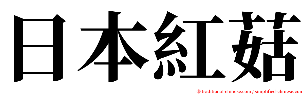 日本紅菇 serif font