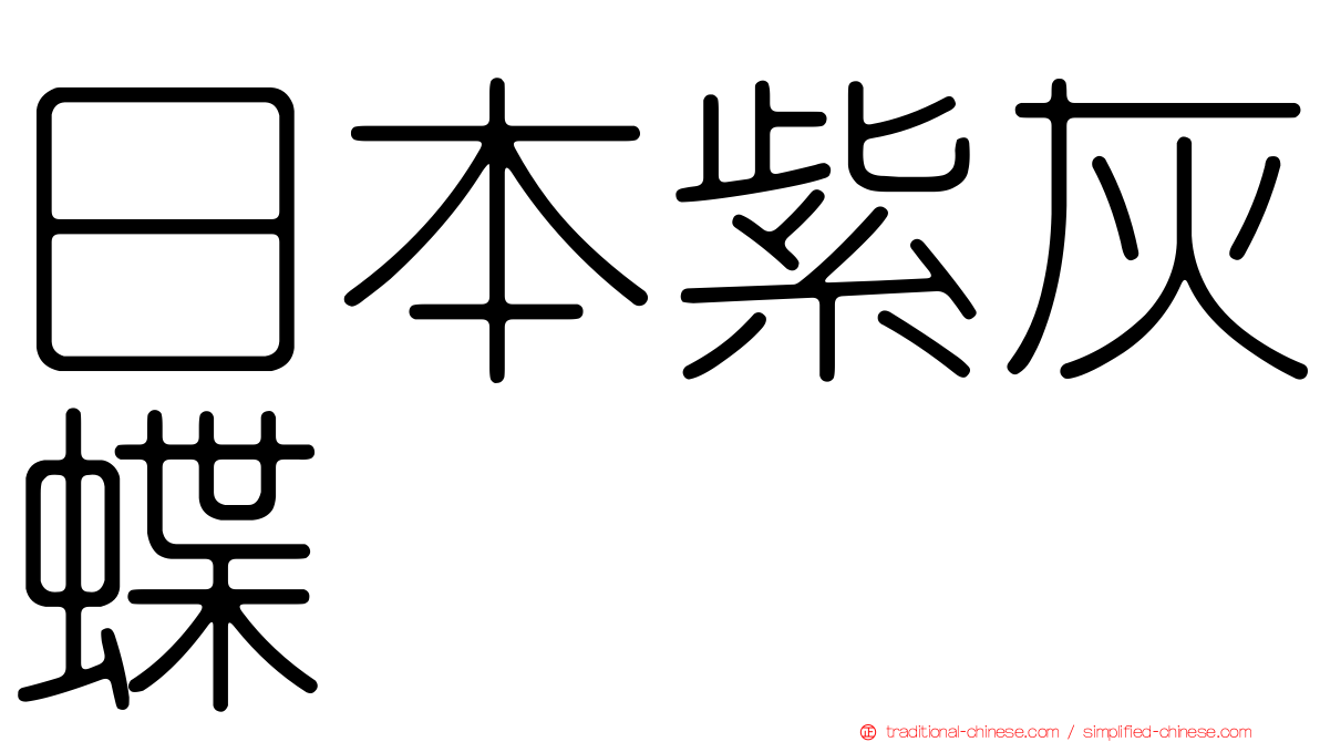 日本紫灰蝶