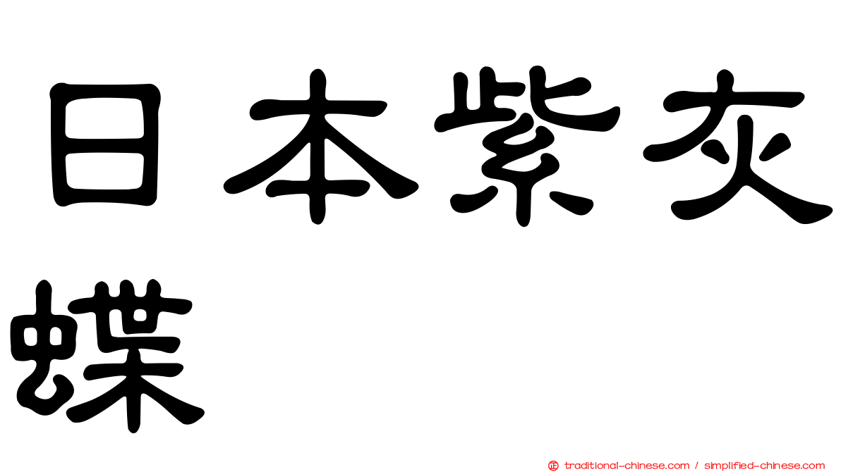 日本紫灰蝶