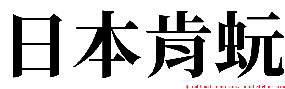 日本肯蚖 serif font