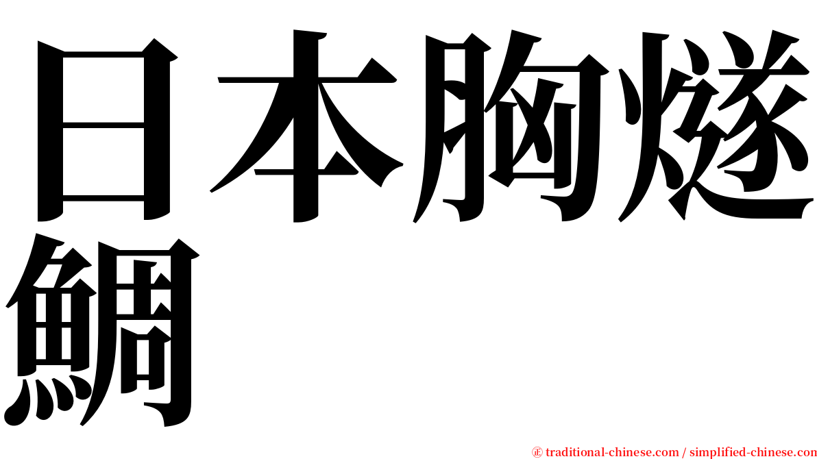 日本胸燧鯛 serif font