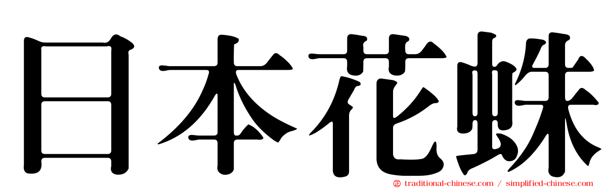 日本花蛛