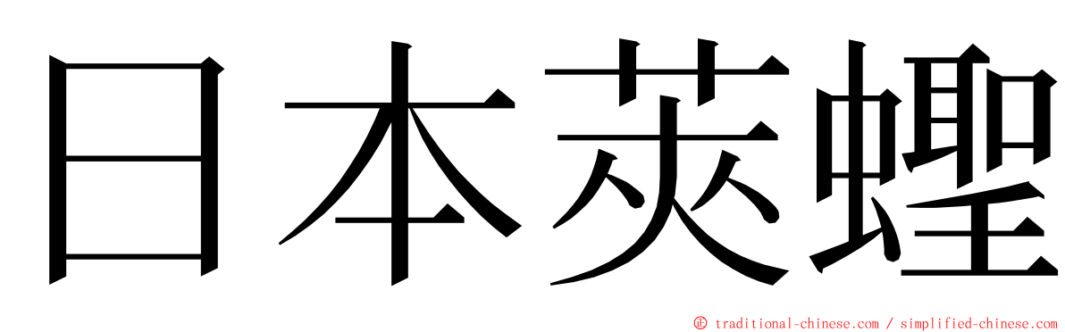 日本莢蟶 ming font