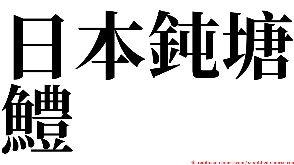 日本鈍塘鱧 serif font