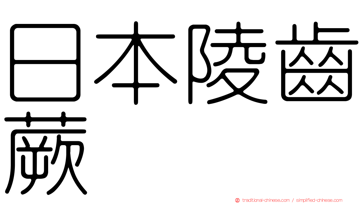 日本陵齒蕨