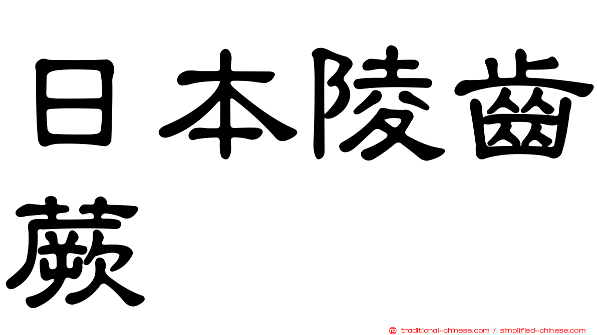 日本陵齒蕨