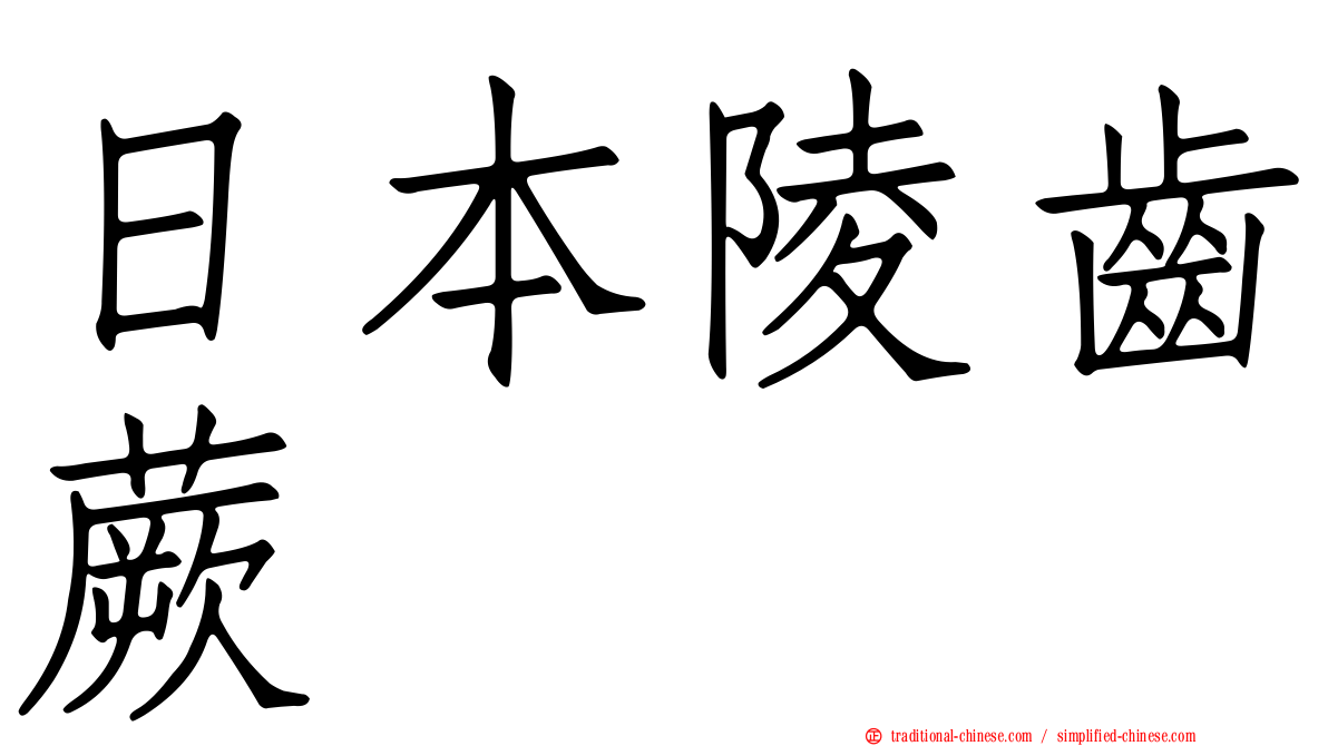 日本陵齒蕨