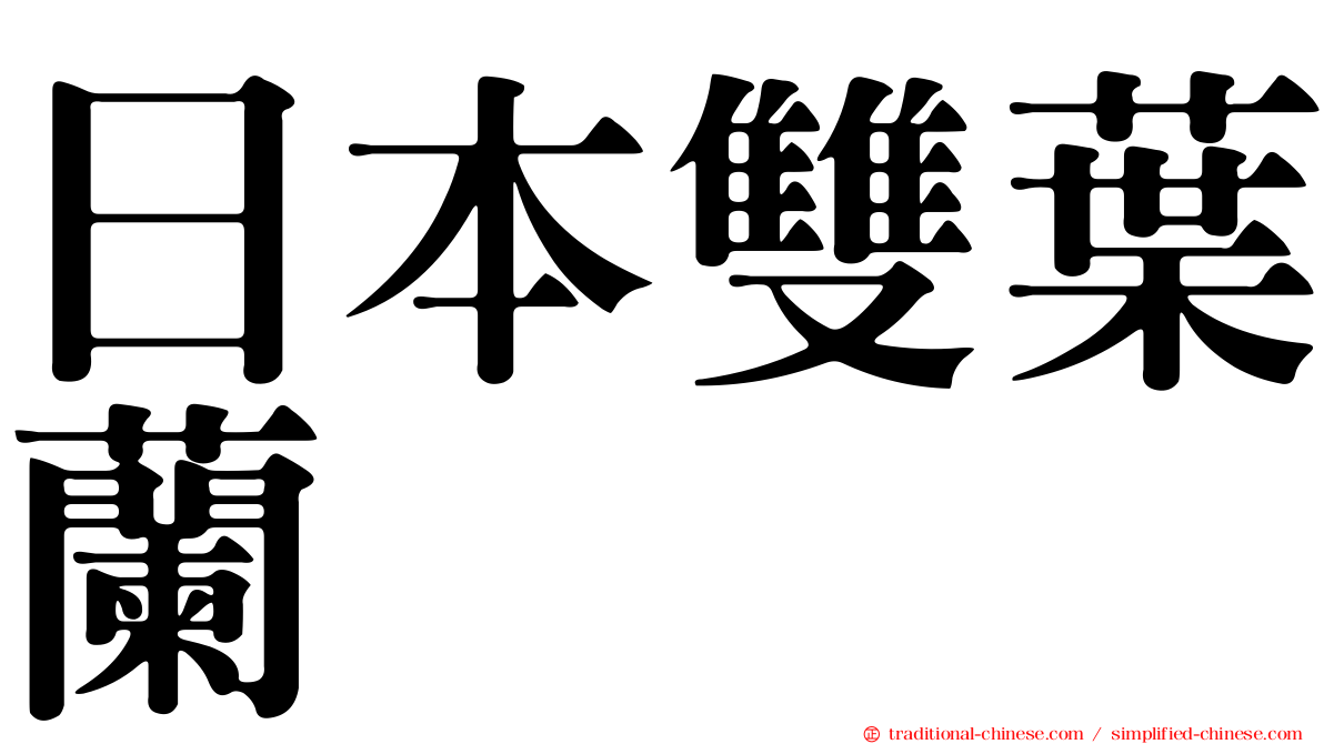 日本雙葉蘭